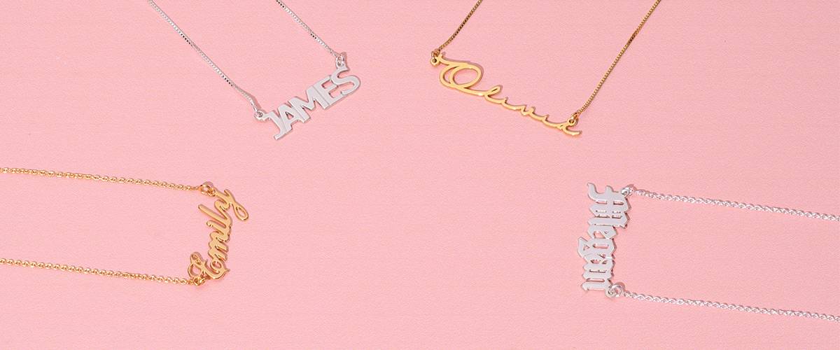 Collar con Nombre en distintos materiales
