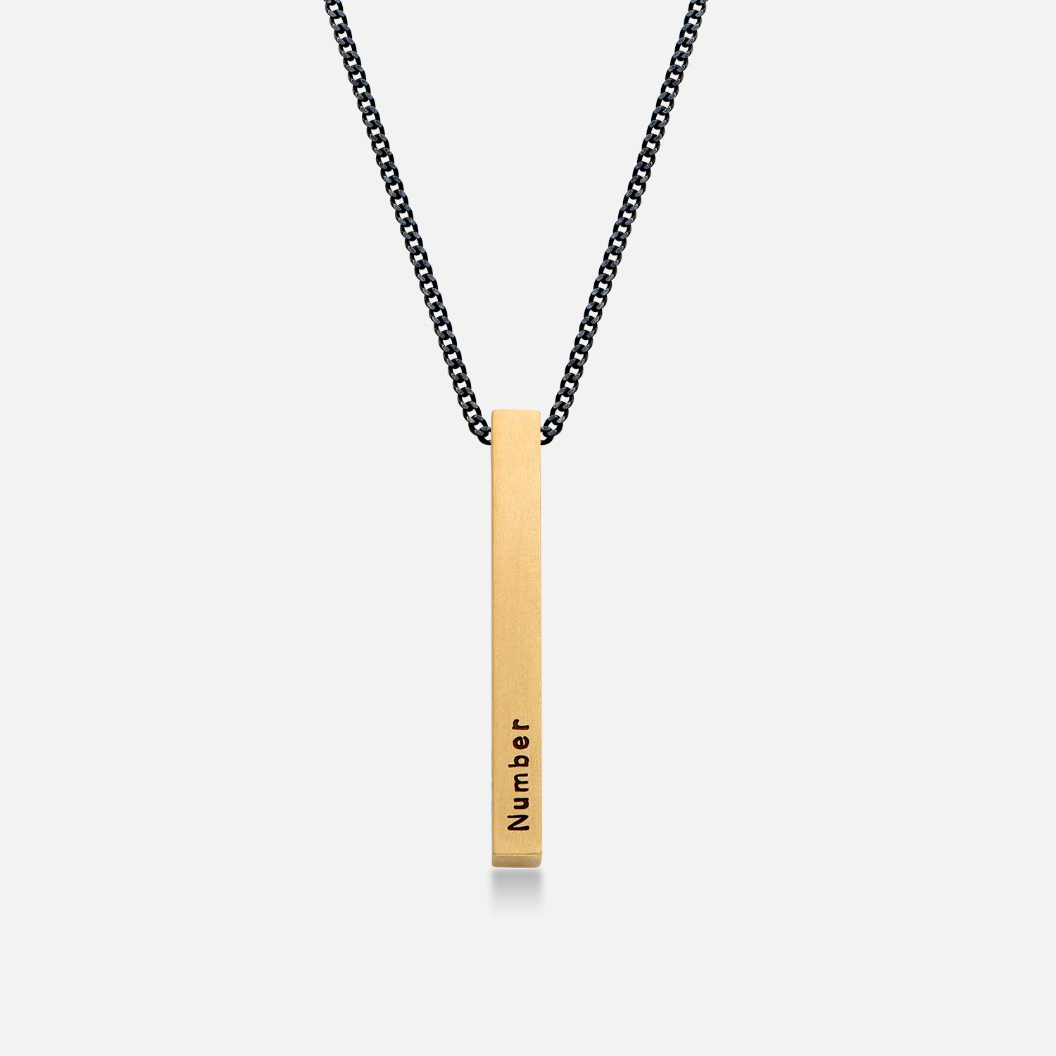 Collar de Barra en 3D para Hombre en Vermeil de Oro-2 foto de producto