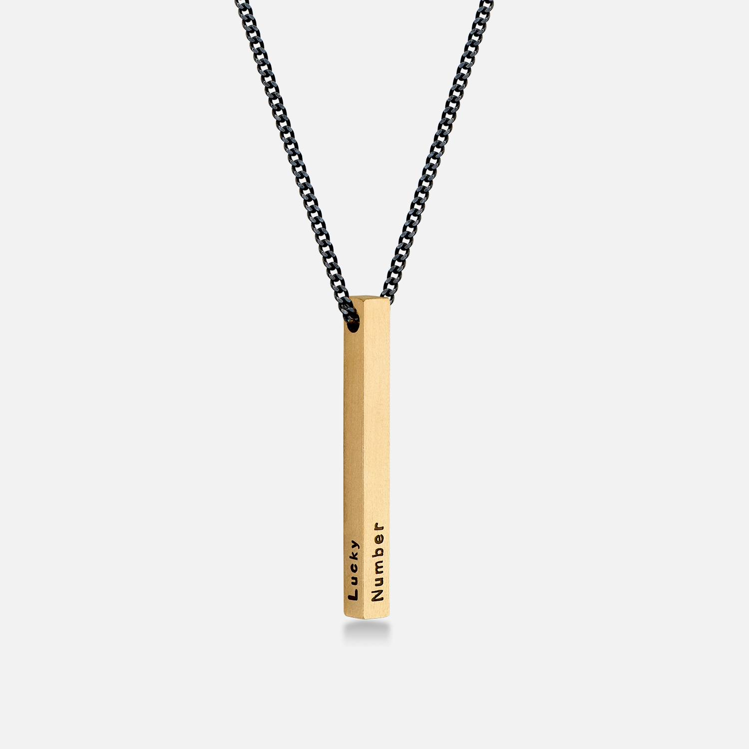 Collar de Barra en 3D para Hombre en Vermeil de Oro-1 foto de producto