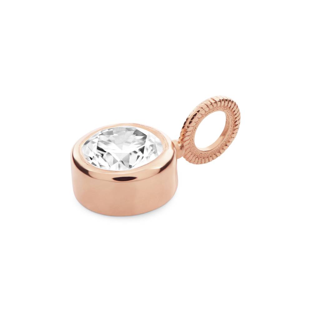 Dije de 0.1ct Diamante en Chapa de Oro Rosa-3 Dije de 0.1ct Diamante en Chapa de Oro Rosa-3 foto de producto