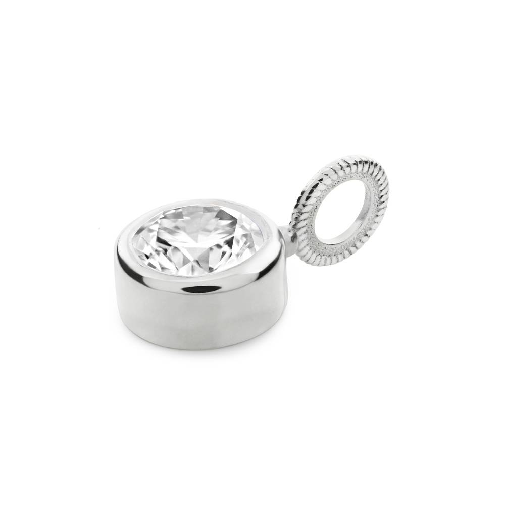 Dije de 0.1ct Diamante en Plata Esterlina-3 foto de producto