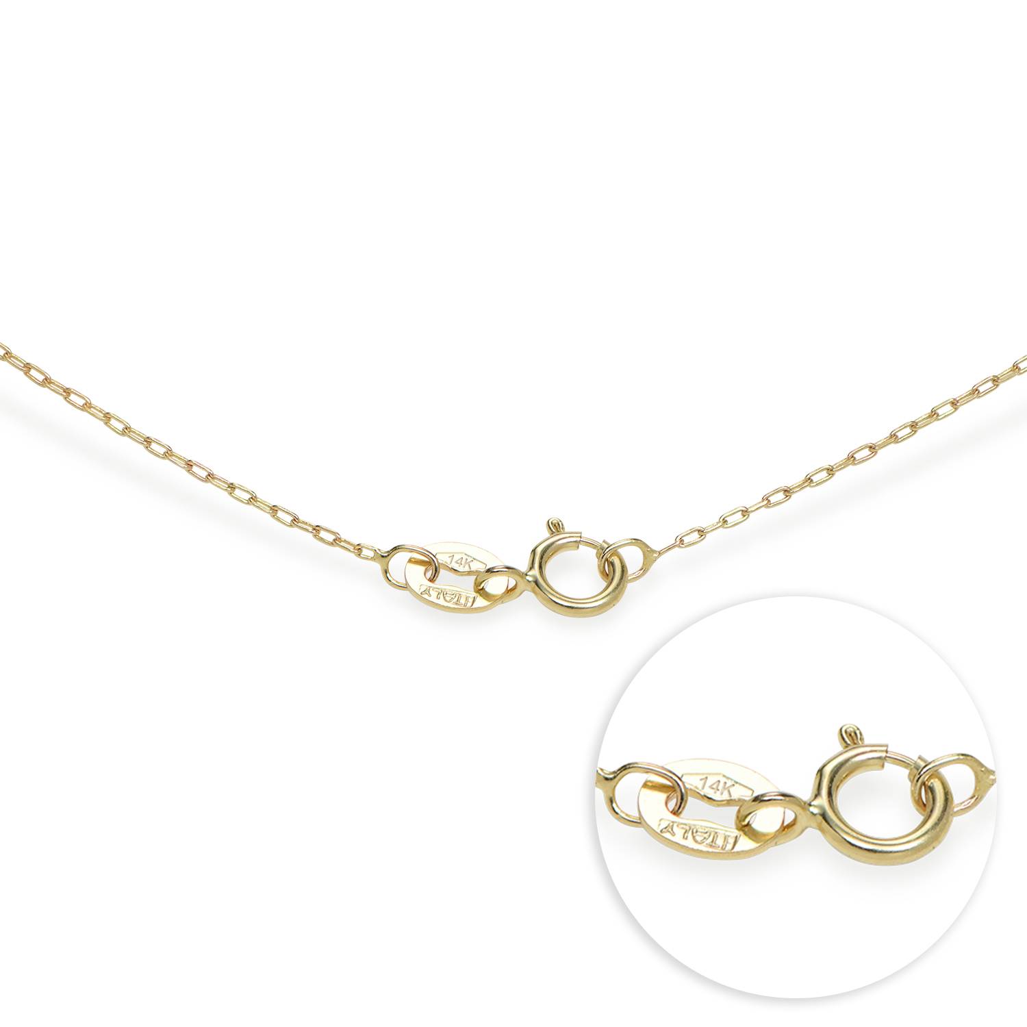 Collar con Nombre Cocktail Clásico en Oro Sólido 14K-6 foto de producto