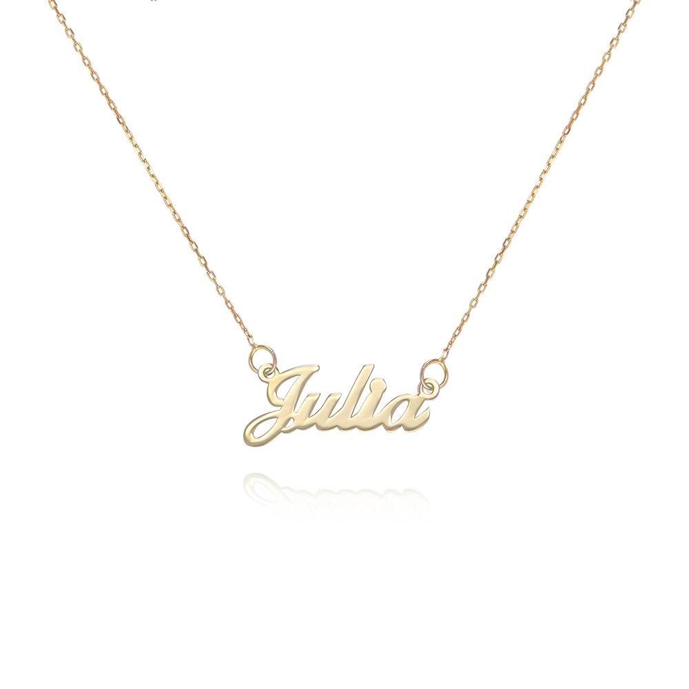 Collar con Nombre Cocktail Clásico en Oro Sólido 14K-1 foto de producto