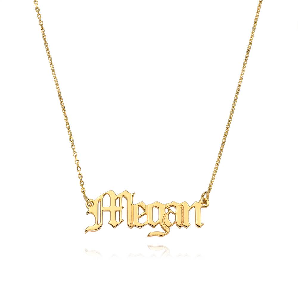 Collar con Nombre Estilo Inglés Antiguo en Baño de Oro-1 foto de producto