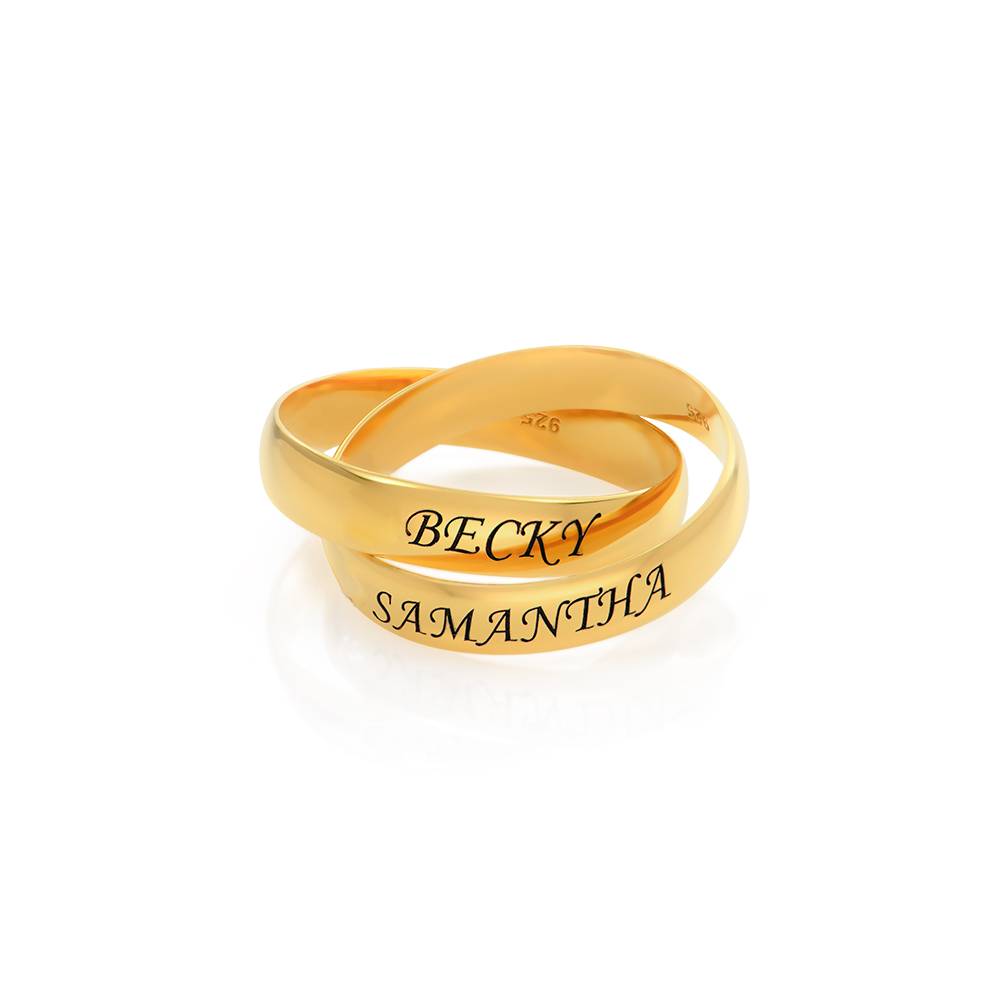 Anillo Ruso Charlize con 2 Anillos en Baño de Oro-2 Anillo Ruso Charlize con 2 Anillos en Baño de Oro-2 foto de producto