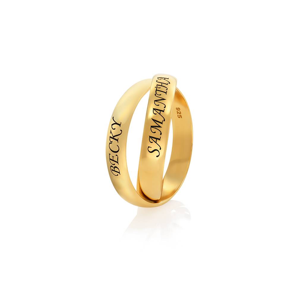 Anillo Ruso Charlize con 2 Anillos en Baño de Oro-1 Anillo Ruso Charlize con 2 Anillos en Baño de Oro-1 foto de producto