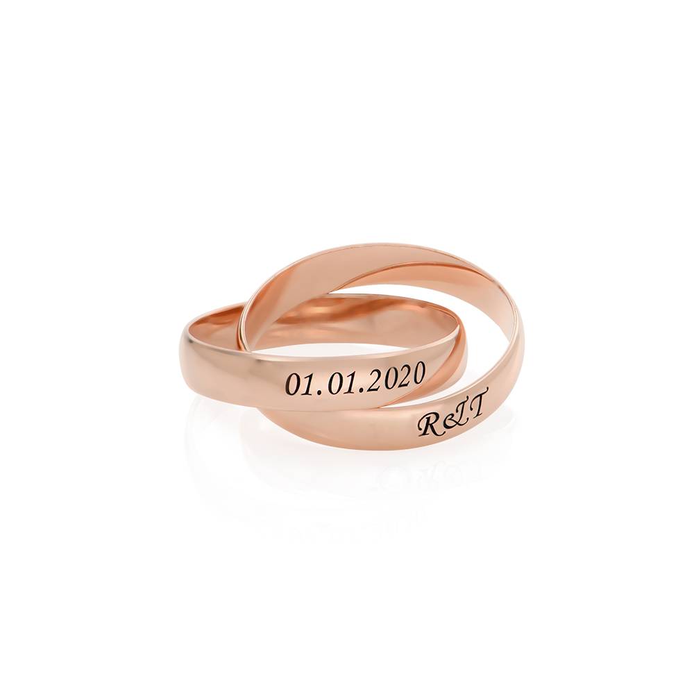 Anillo Ruso Charlize con 2 Anillos en Chapa de Oro Rosa-2 Anillo Ruso Charlize con 2 Anillos en Chapa de Oro Rosa-2 foto de producto