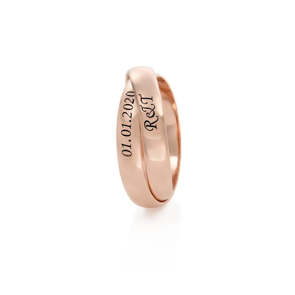 Anillo Ruso Charlize con 2 Anillos en Chapa de Oro Rosa-1 Anillo Ruso Charlize con 2 Anillos en Chapa de Oro Rosa-1 foto de producto