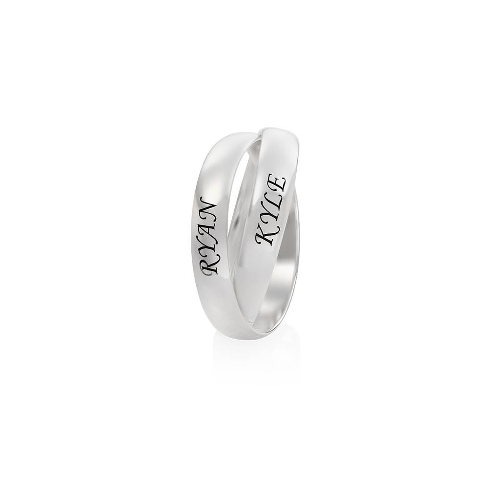 Anillo Ruso Charlize con 2 Anillos en Plata-2 foto de producto