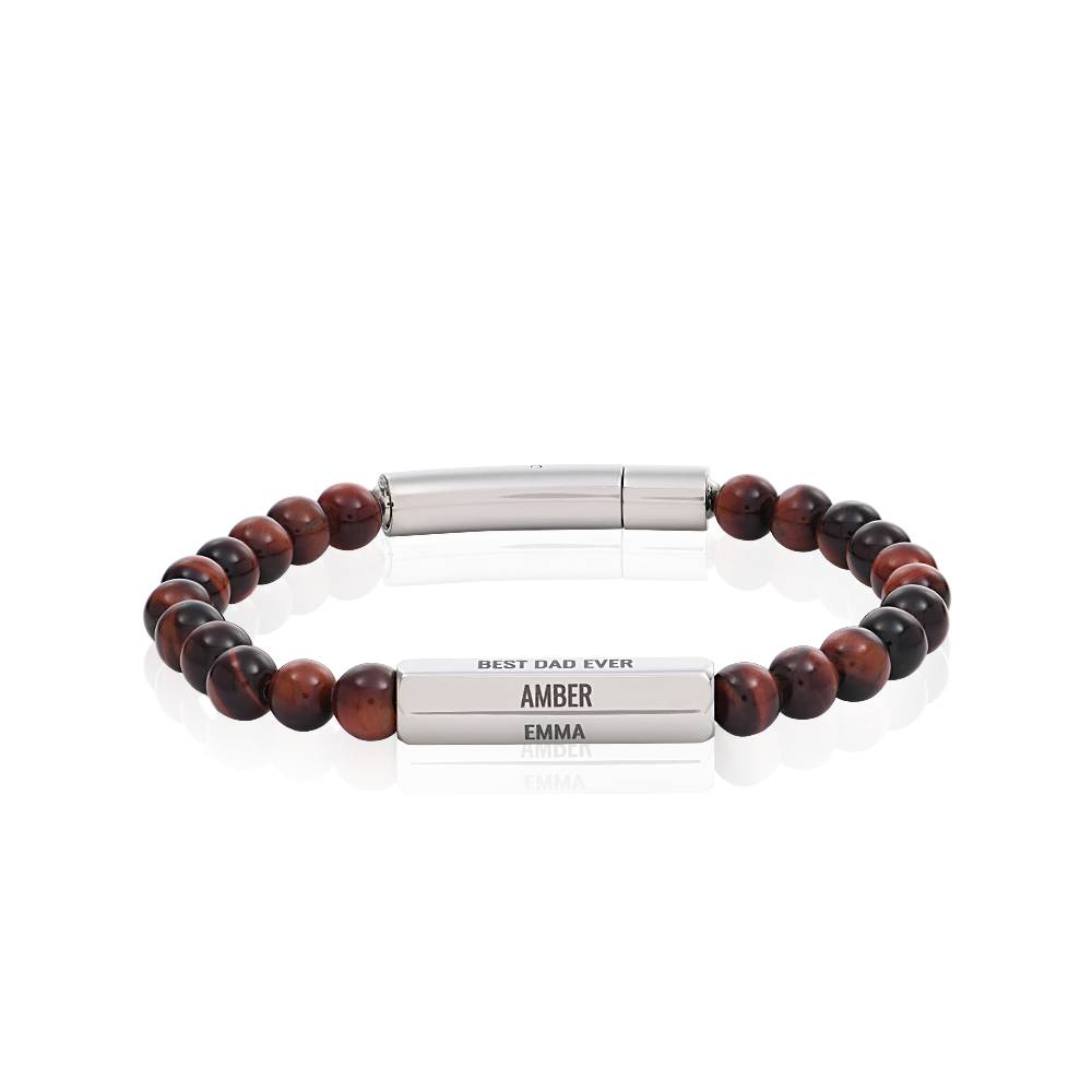 Pulsera Hexagonal 3D & Piedras Ojo de Tigre para Hombre-3 foto de producto