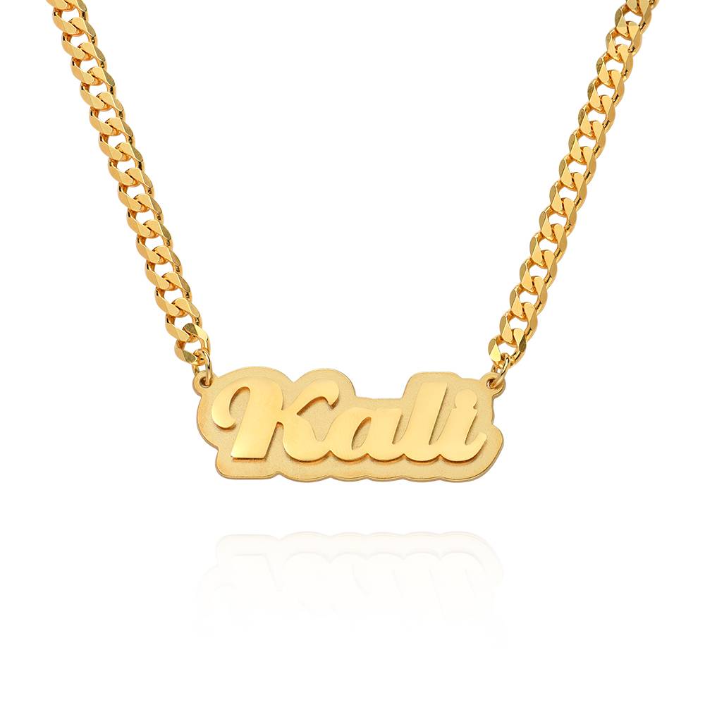 Collar con Nombre Alexis Efecto Doble Placa en Chapa de Oro-1 Collar con Nombre Alexis Efecto Doble Placa en Chapa de Oro-1 foto de producto