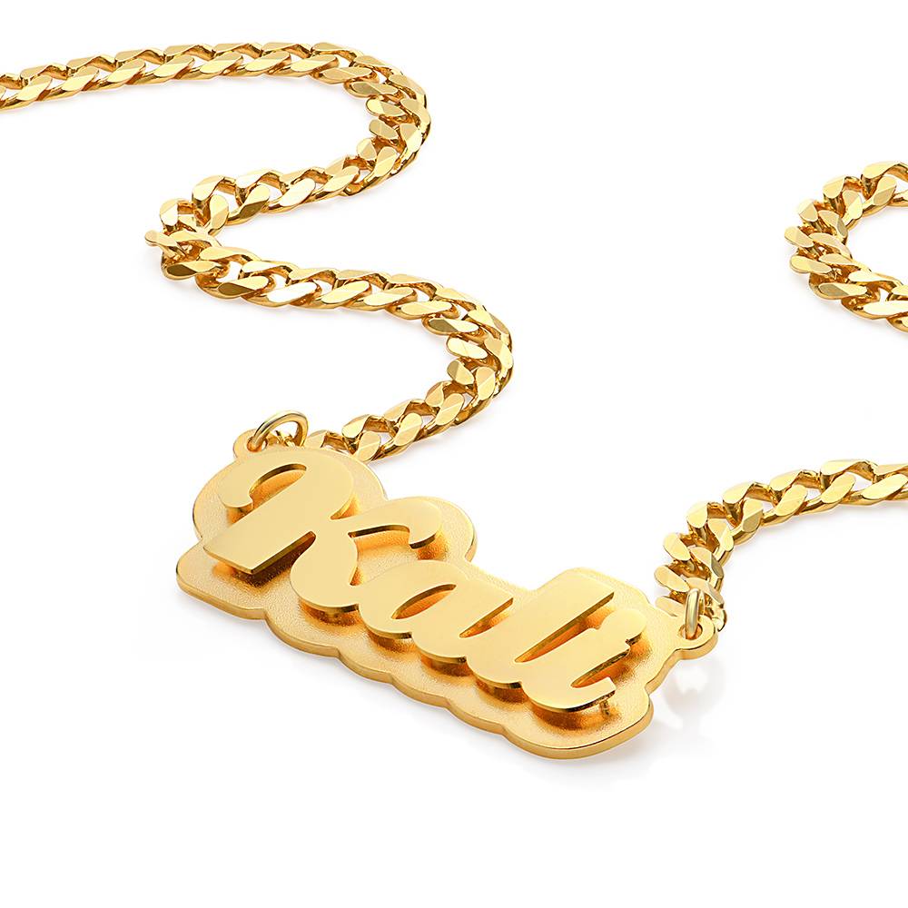 Collar con Nombre Alexis Efecto Doble Placa en Chapa de Oro-4 Collar con Nombre Alexis Efecto Doble Placa en Chapa de Oro-4 foto de producto