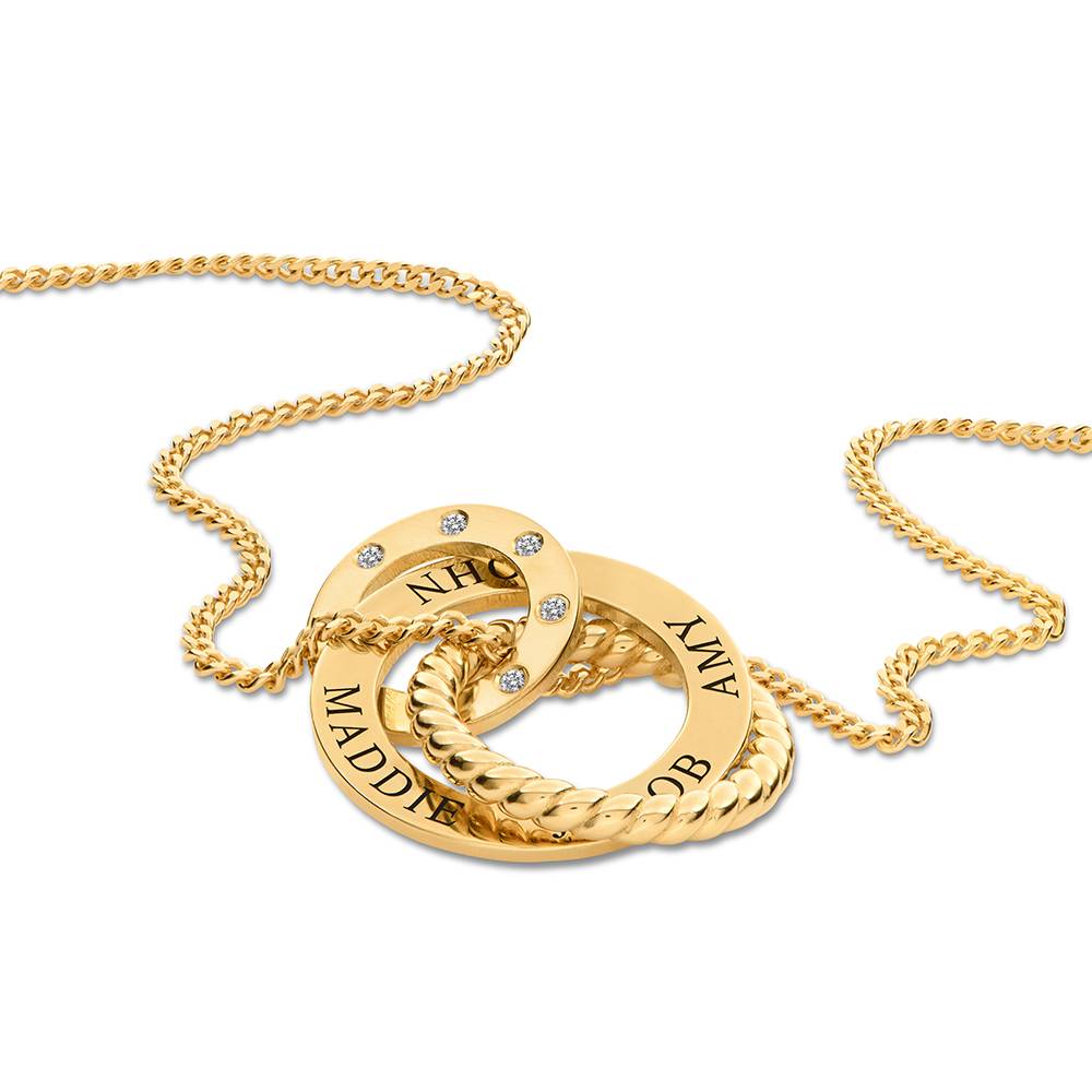 Collar Alta Grabado con Diamantes en Baño de Oro-5 Collar Alta Grabado con Diamantes en Baño de Oro-5 foto de producto