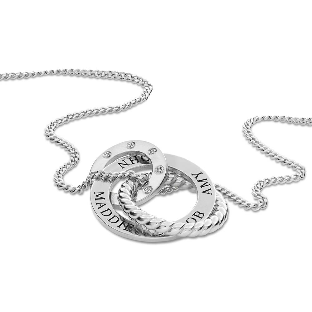 Collar Alta Grabado con Diamantes en Plata-5 Collar Alta Grabado con Diamantes en Plata-5 foto de producto