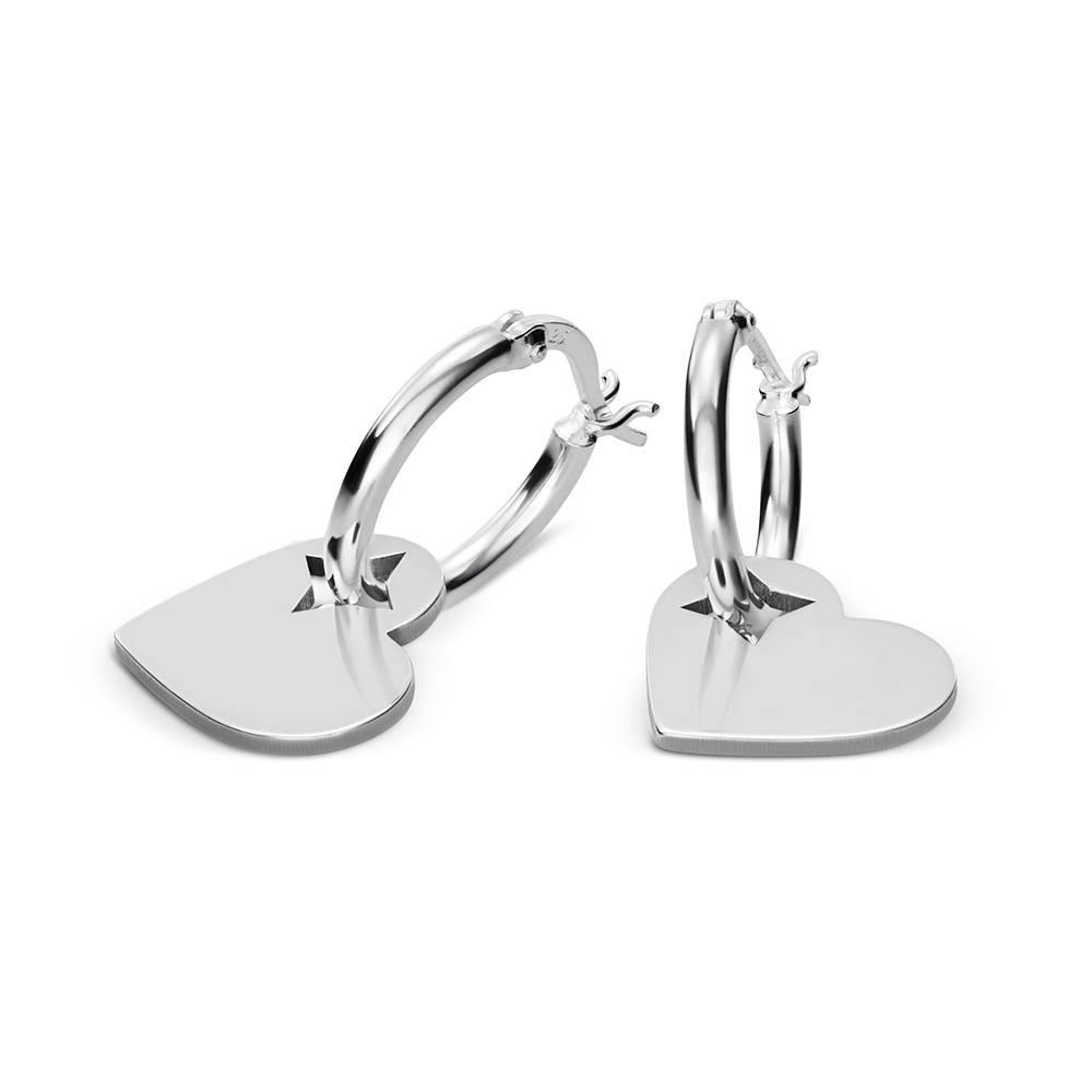 Pendientes de Aro Corazones Eternos en Plata de Ley-1 foto de producto