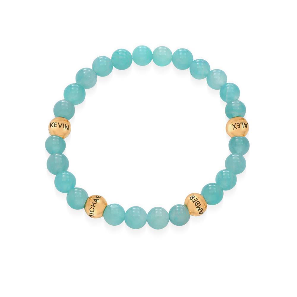 Pulsera Balance con Cuentas Semipreciosas de Amazonita en Baño de Oro-1 Pulsera Balance con Cuentas Semipreciosas de Amazonita en Baño de Oro-1 foto de producto