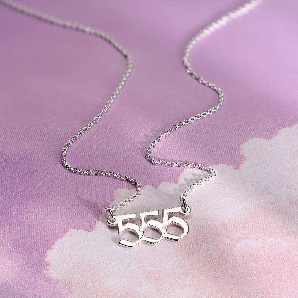 Collar Números de Ángel en Plata-4 Collar Números de Ángel en Plata-4 foto de producto