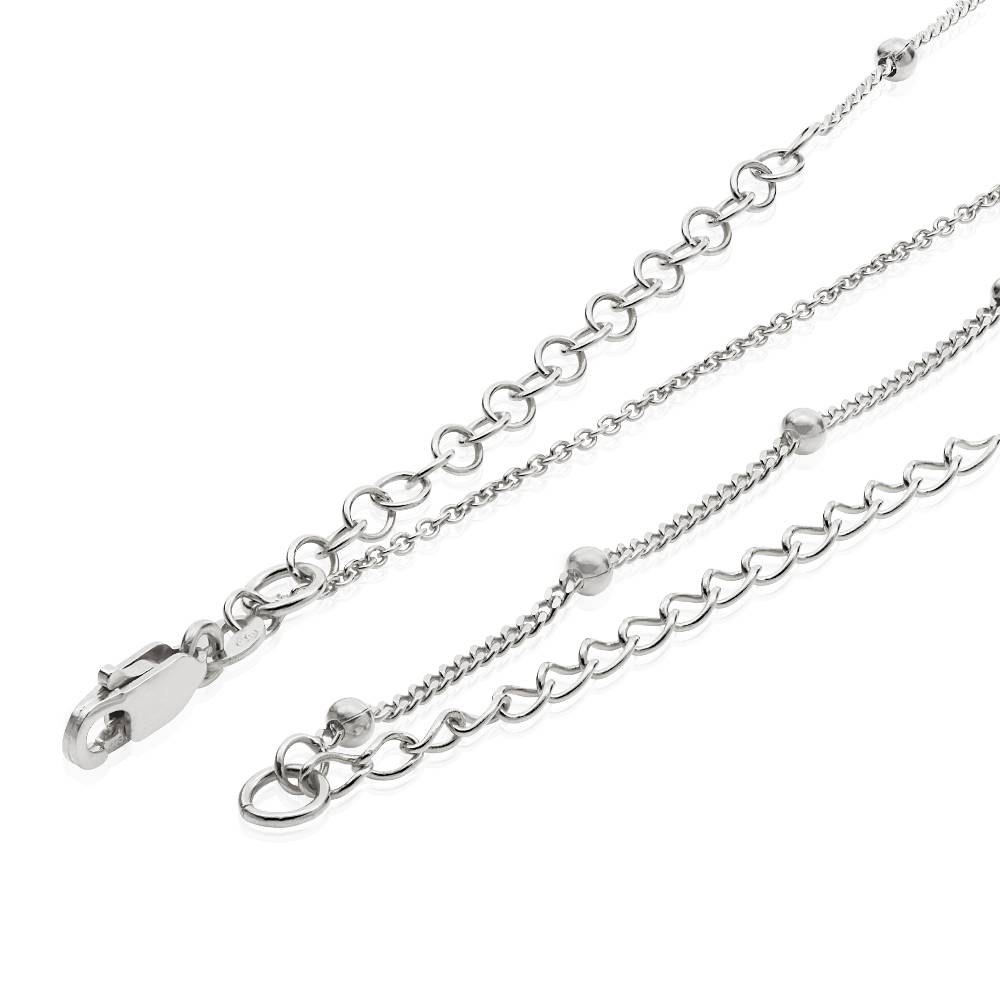 Collar con Inicial con Concha de Ariel y Piedra de Nacimiento en Plata Esterlina-2 Collar con Inicial con Concha de Ariel y Piedra de Nacimiento en Plata Esterlina-2 foto de producto