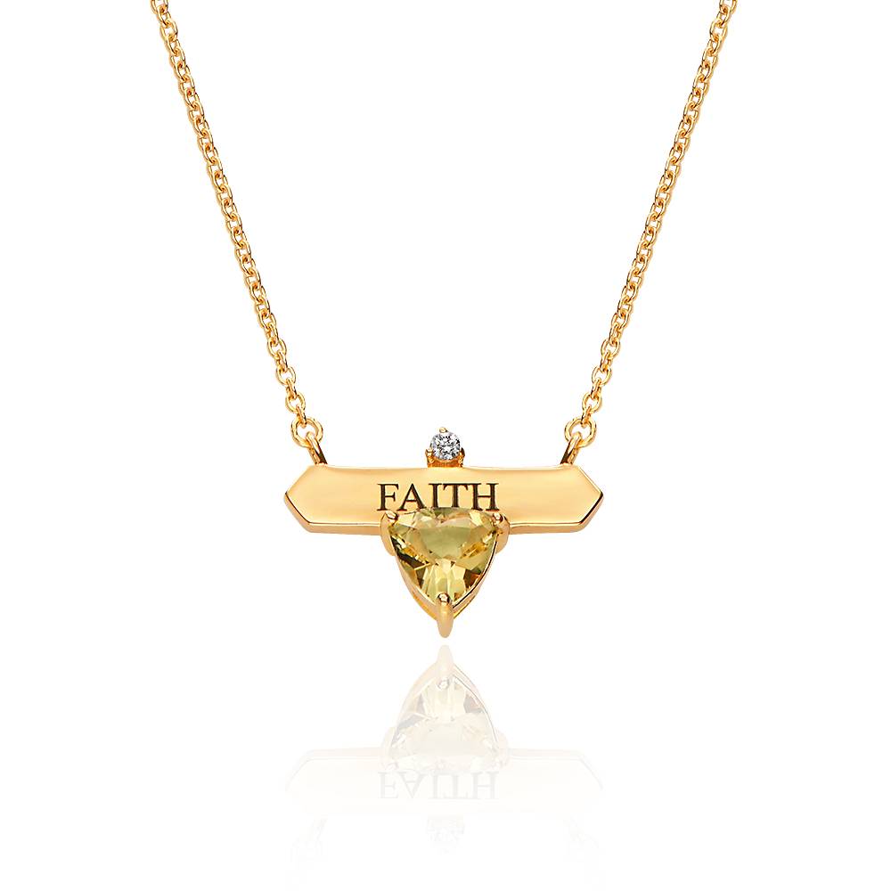 Collar Aurora Personalizada con Piedra de Nacimiento en Vermeil de Oro-4 Collar Aurora Personalizada con Piedra de Nacimiento en Vermeil de Oro-4 foto de producto