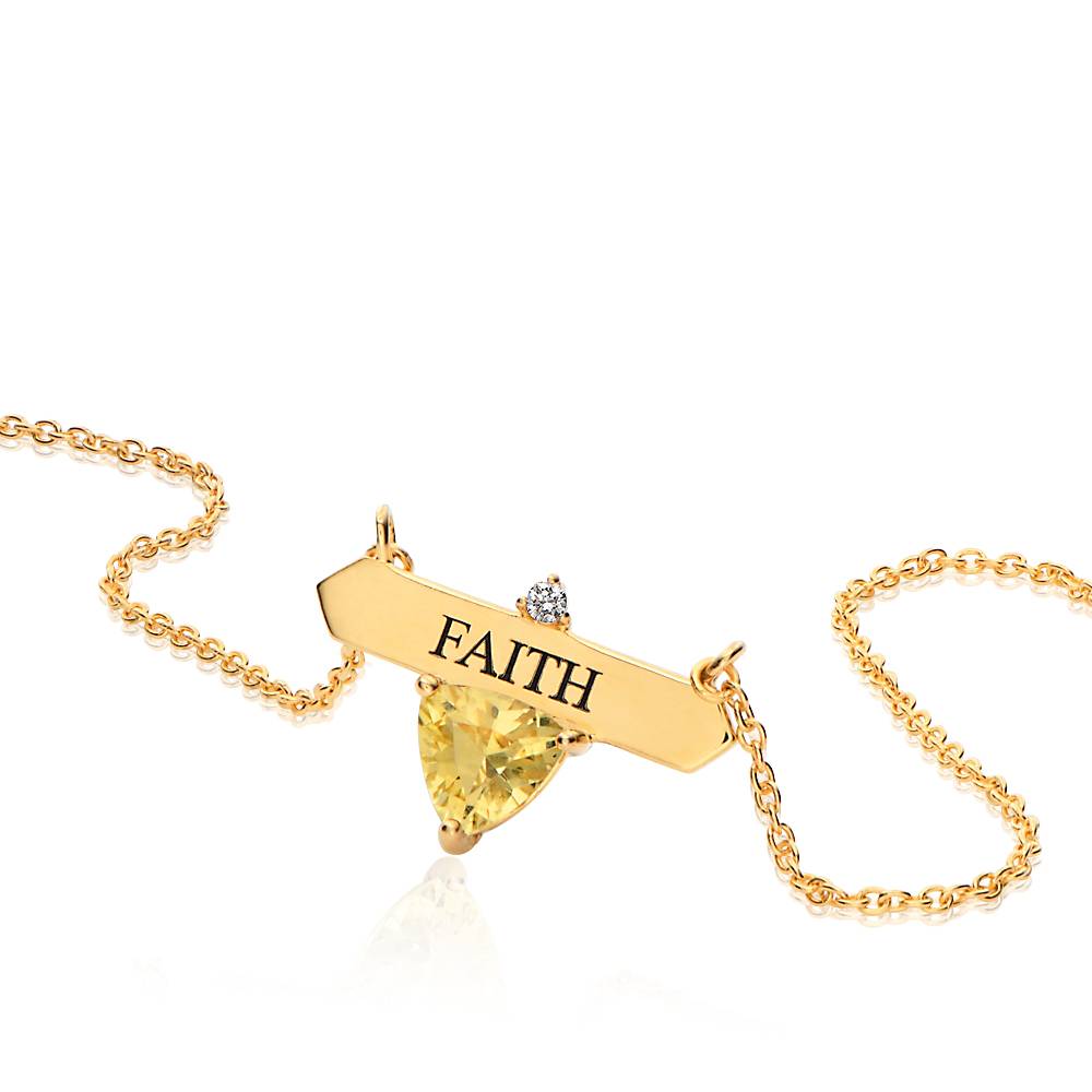 Collar Aurora Personalizada con Piedra de Nacimiento en Vermeil de Oro-3 Collar Aurora Personalizada con Piedra de Nacimiento en Vermeil de Oro-3 foto de producto