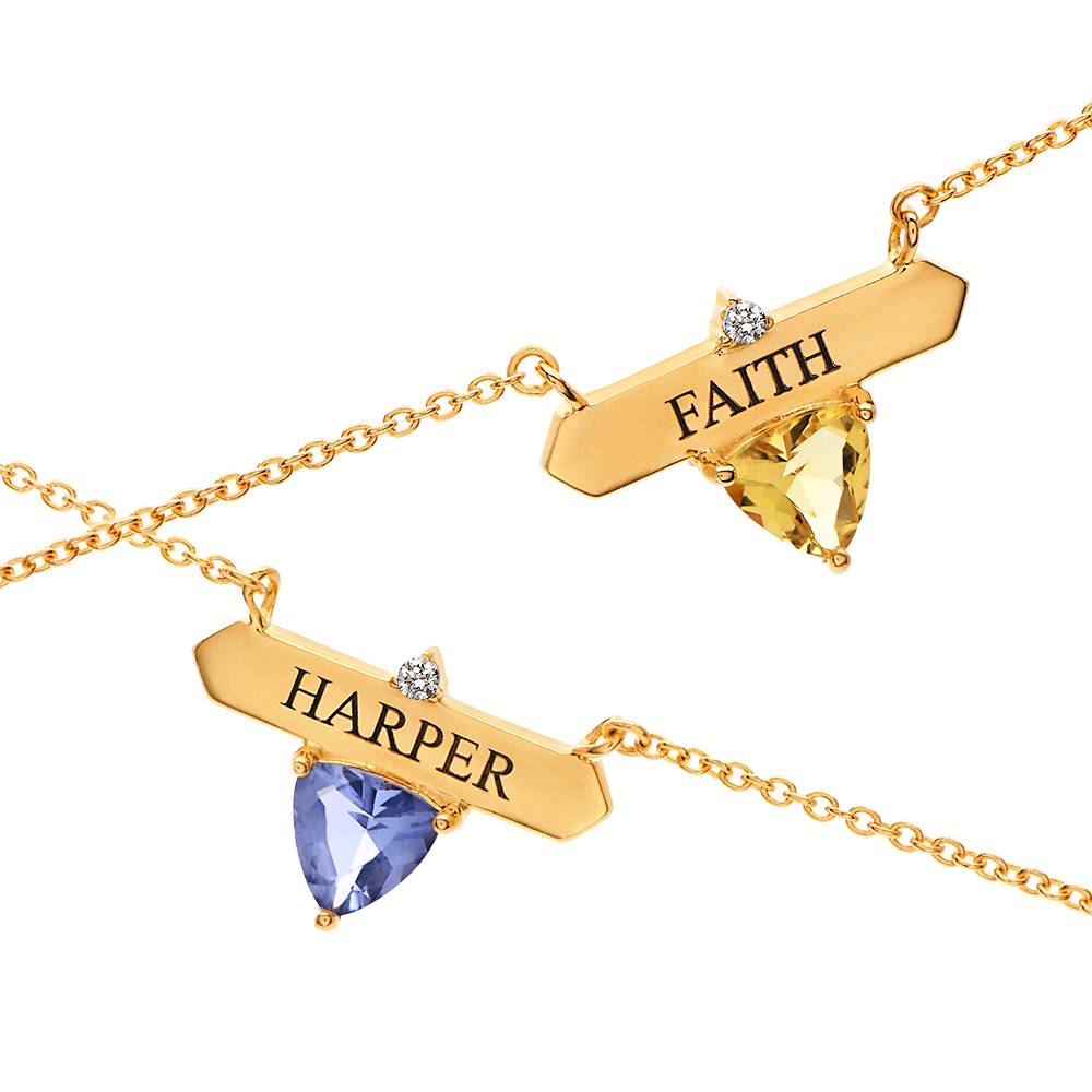 Collar Aurora Personalizada con Piedra de Nacimiento en Vermeil de Oro-6 Collar Aurora Personalizada con Piedra de Nacimiento en Vermeil de Oro-6 foto de producto