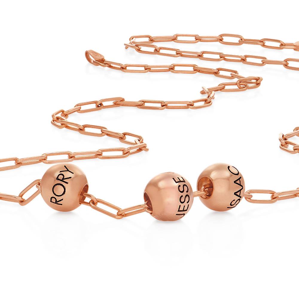 Collar de Eslabones Balance en Chapado de Oro Rosa-4 foto de producto