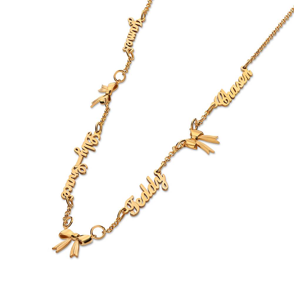 Collar Multinombre Nuestro Lazo en Oro Vermeil-5 foto de producto