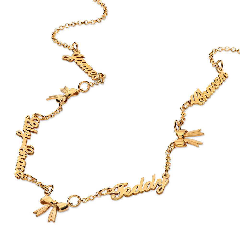 Collar Multinombre Nuestro Lazo en Oro Vermeil-4 foto de producto