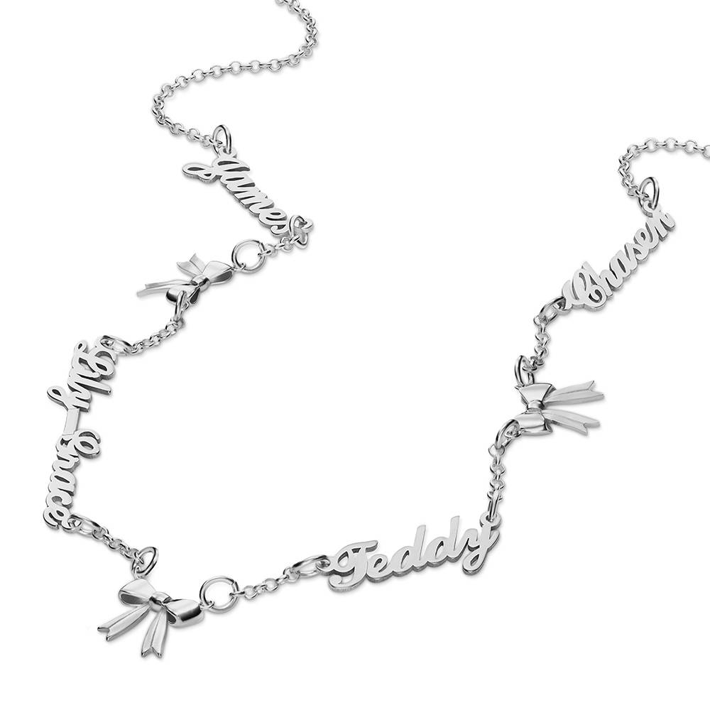 Collar Multinombre Nuestro Lazo en Plata de Ley-4 foto de producto