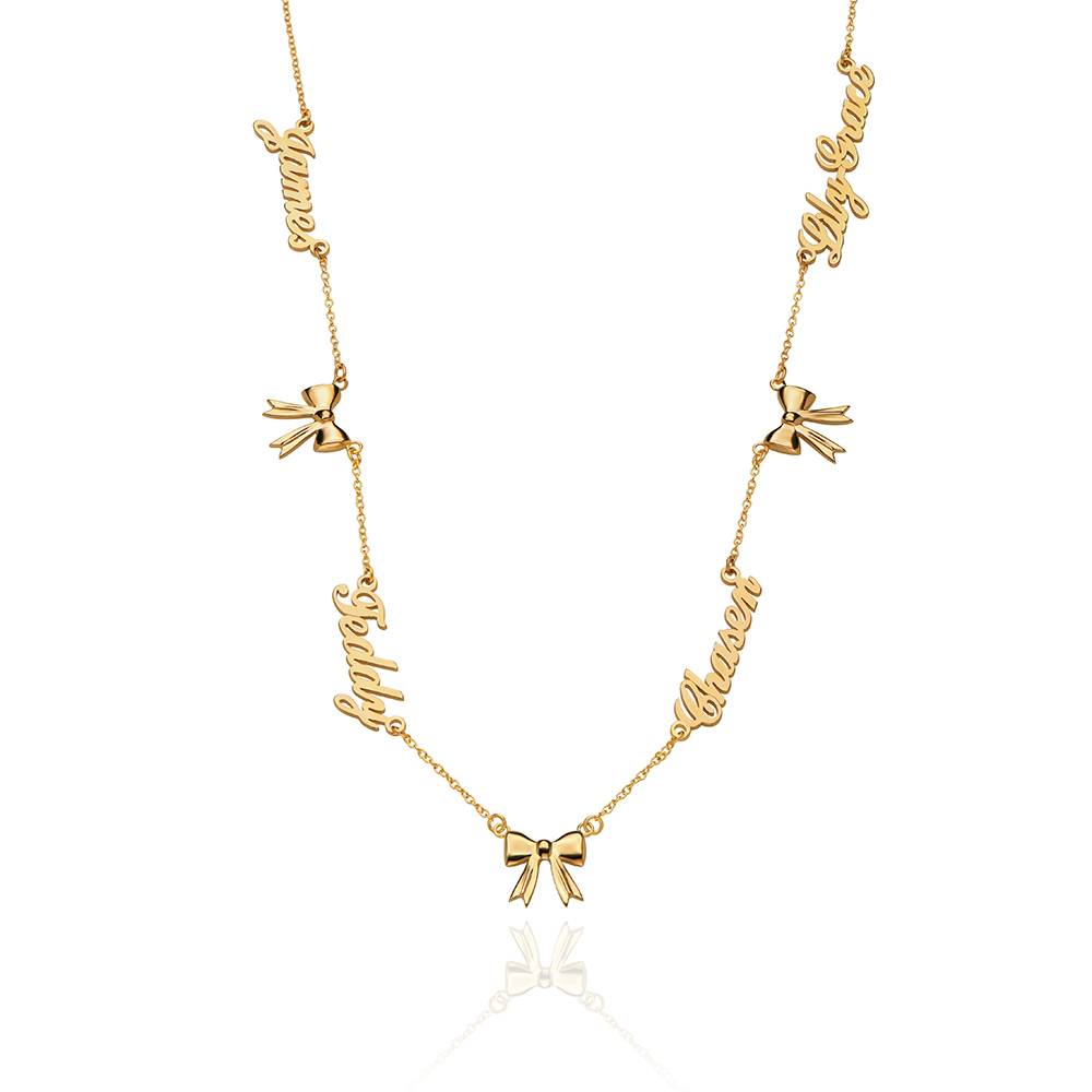 Collar Multinombre Nuestro Lazo en Oro Amarillo Macizo 14K-1 foto de producto