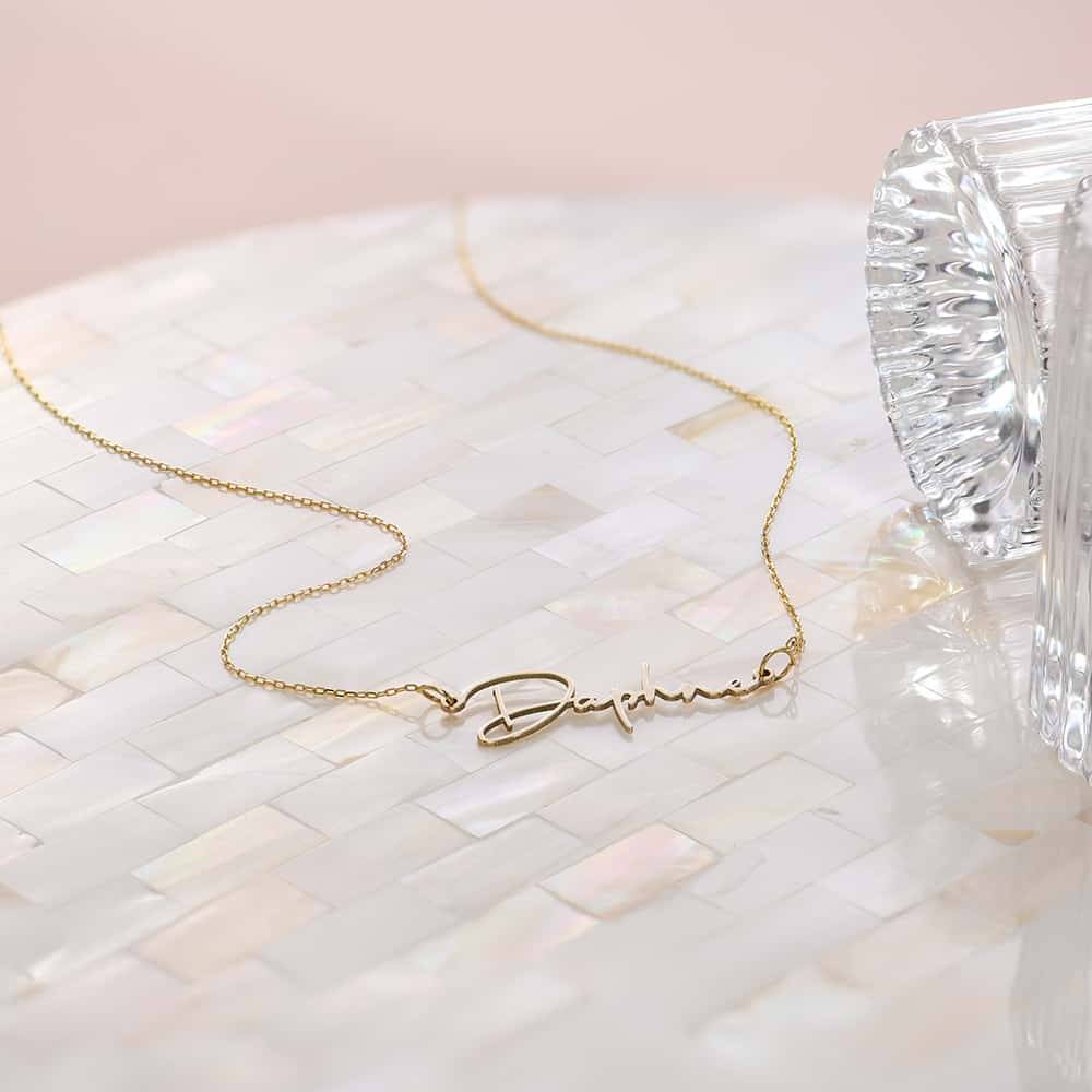 Collar con Nombre Paris Personalizado en Oro Sólido 10K-1 foto de producto