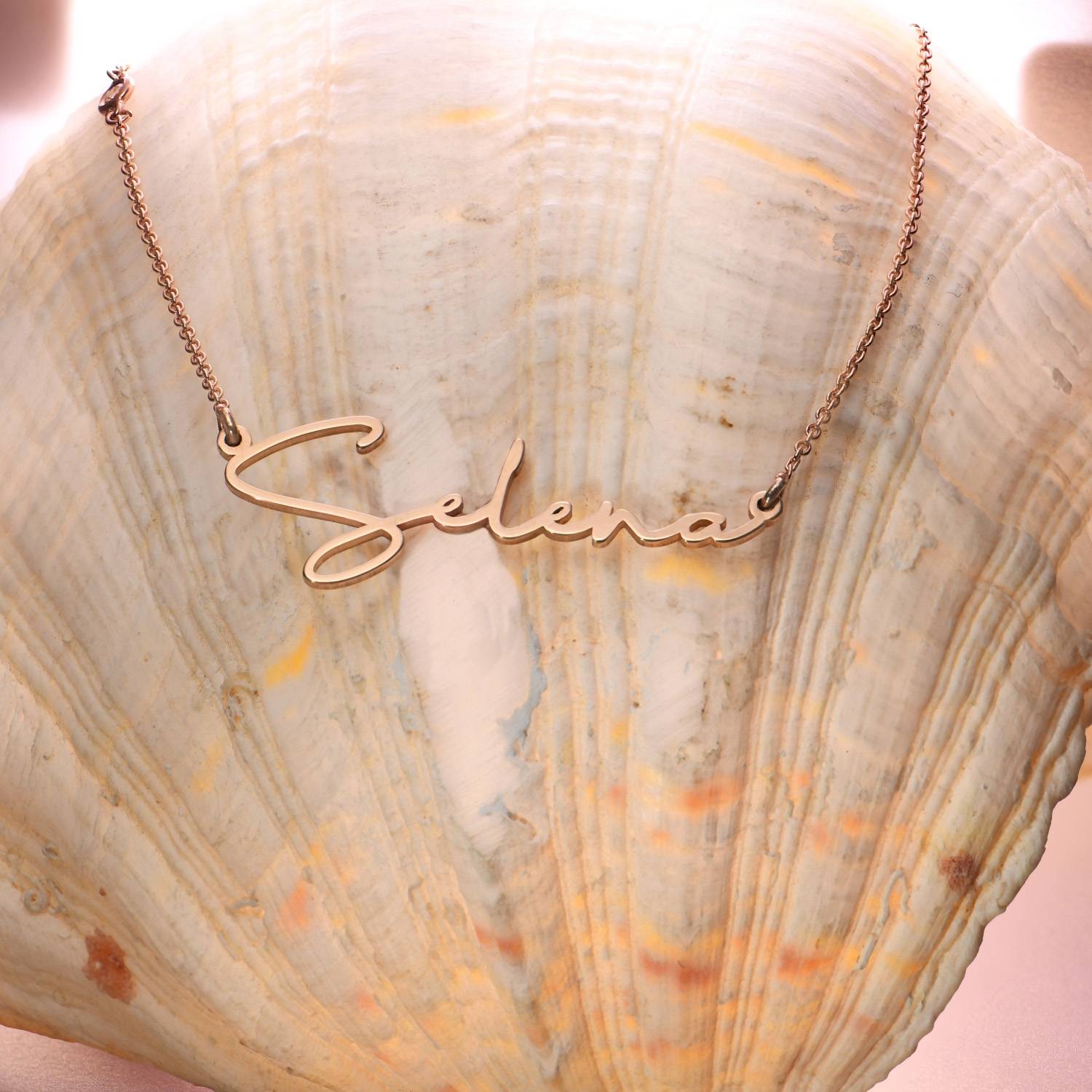 Collar con Nombre Paris Personalizado en Chapa de Oro Rosa-2 foto de producto