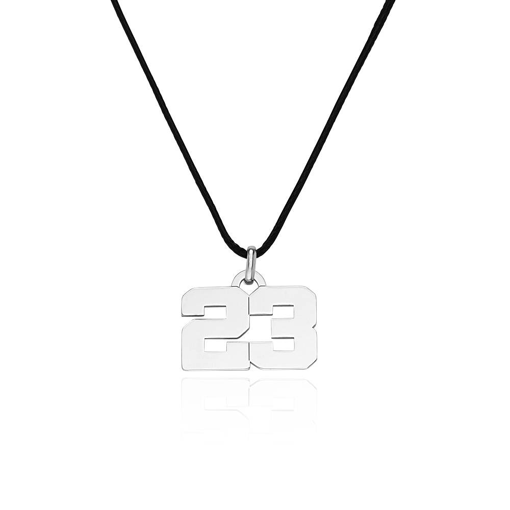 Collar con Números de Equipo Deportivo para Niños en Plata Esterlina-1 foto de producto
