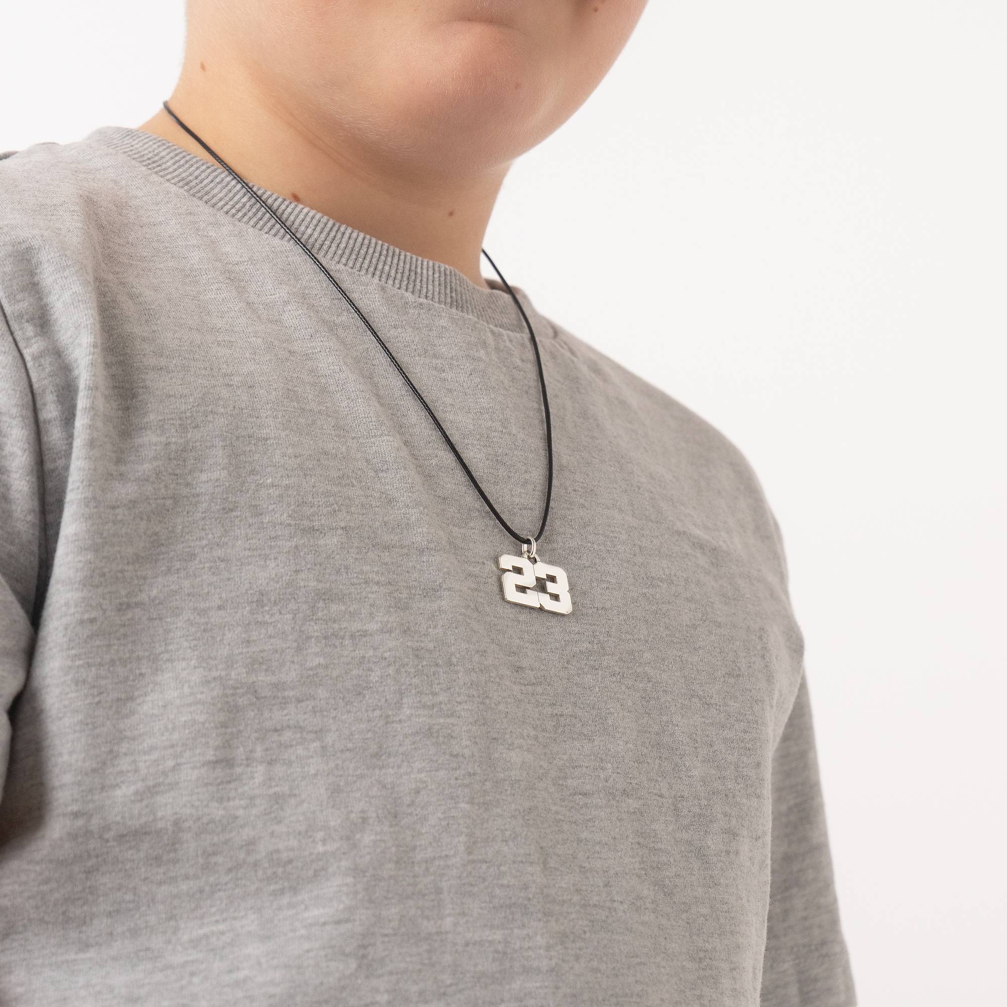 Collar con Números de Equipo Deportivo para Niños en Plata Esterlina-3 foto de producto