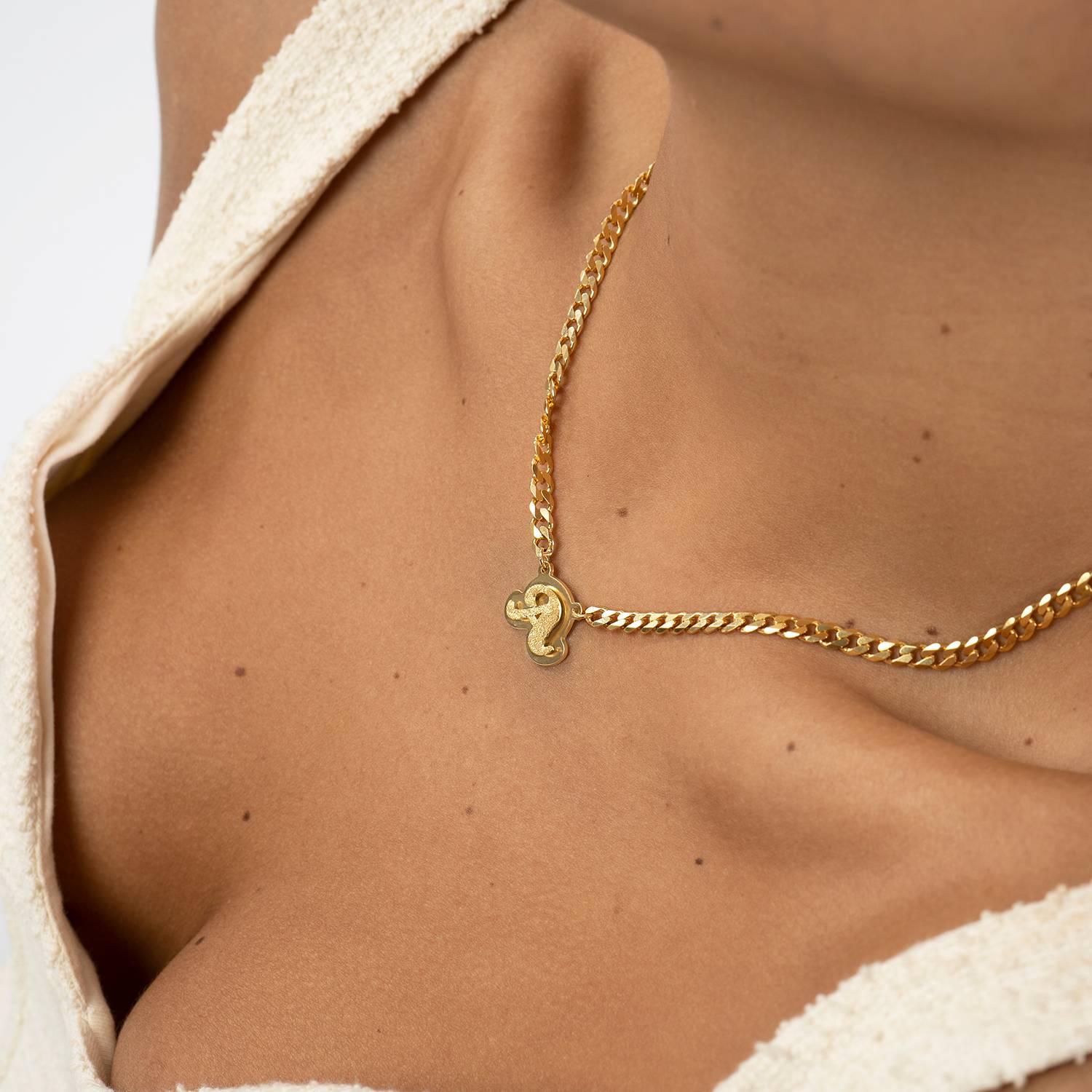 Collar con Nombre Brandi Efecto Doble Placa en Vermeil de Oro-3 foto de producto
