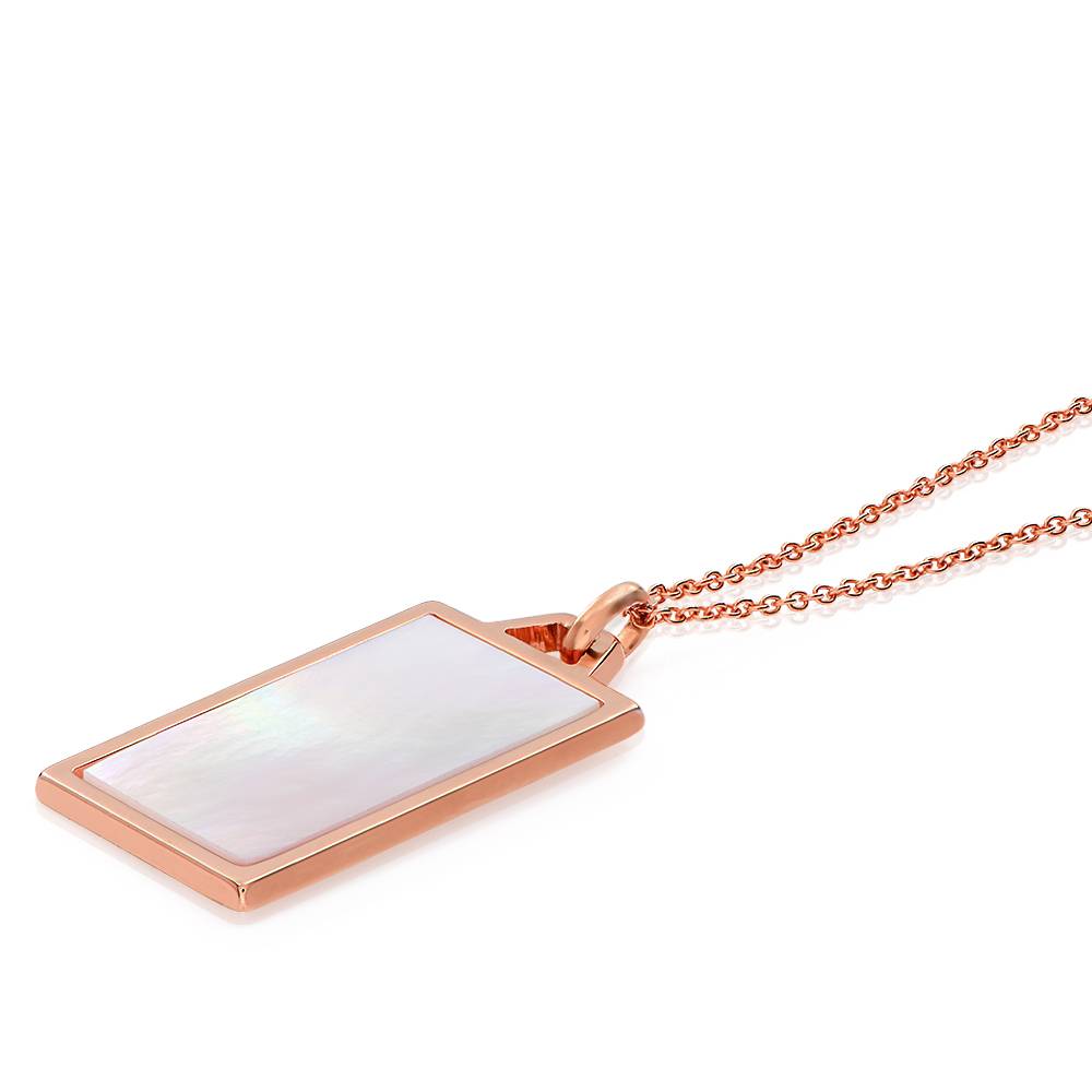 Collar de Madreperla Personalizado en Chapa de Oro Rosa-4 Collar de Madreperla Personalizado en Chapa de Oro Rosa-4 foto de producto
