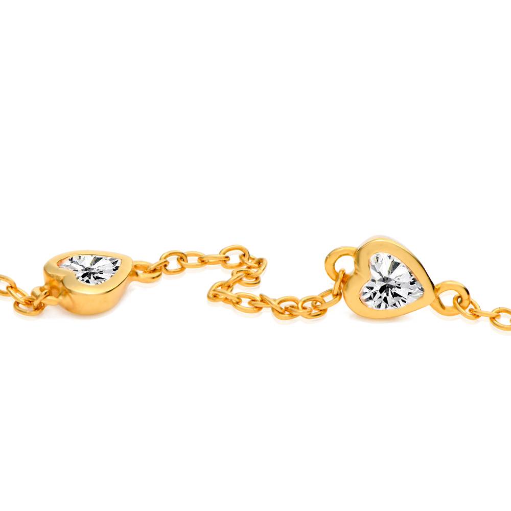 Pulsera con Nombre Cadena de Corazón Charli para Niñas en Chapa de Oro-3 foto de producto