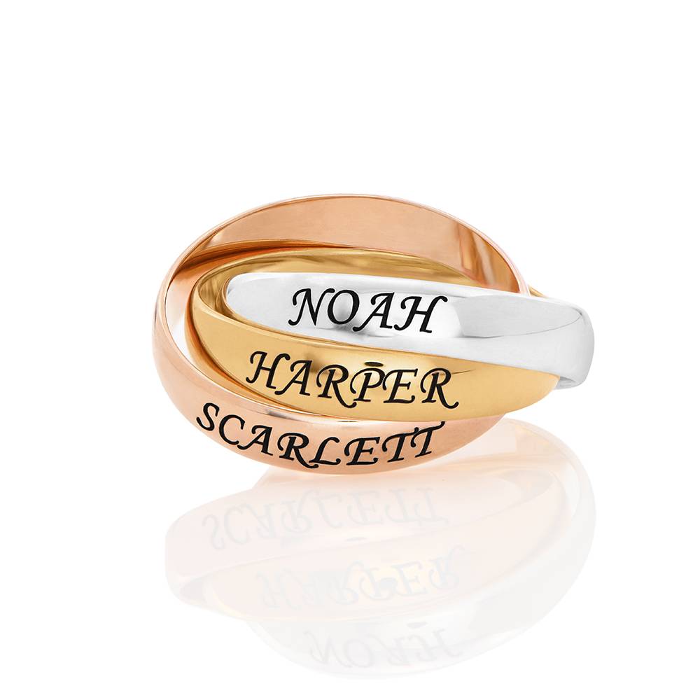 Anillo Ruso Charlize con 3 Anillos Multicolores-2 foto de producto