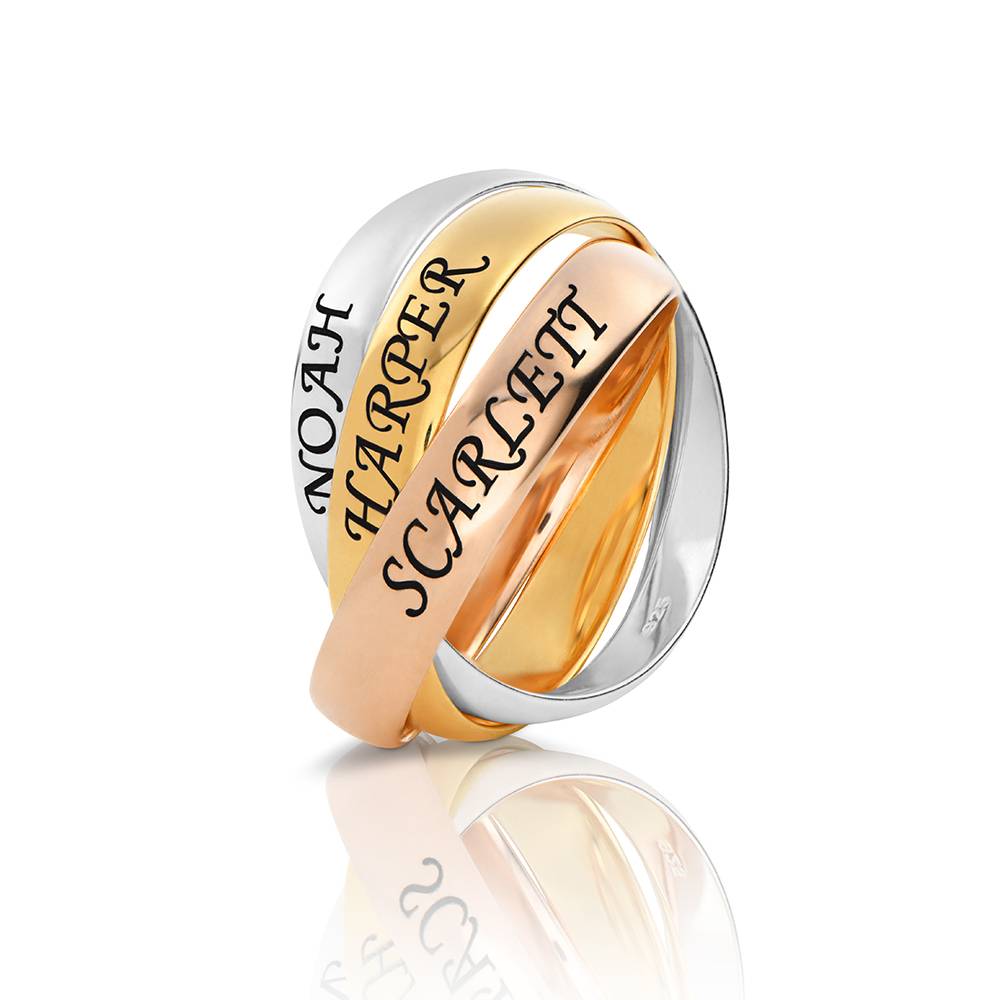Anillo Ruso Charlize con 3 Anillos Multicolores-1 foto de producto