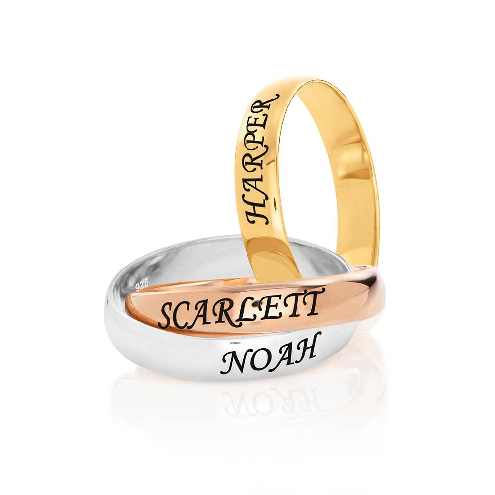 Anillo Ruso Charlize con 3 Anillos Multicolores-3 foto de producto