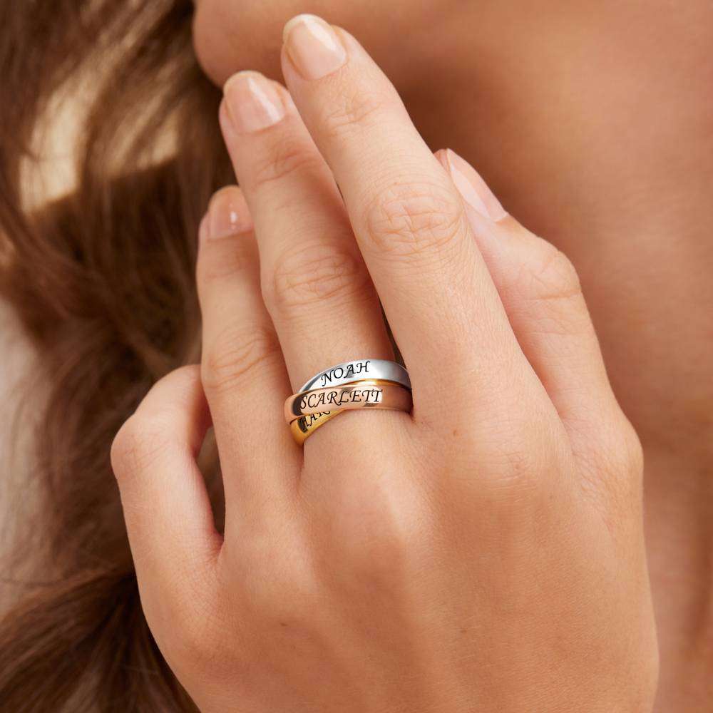 Anillo Ruso Charlize con 3 Anillos Multicolores-4 foto de producto