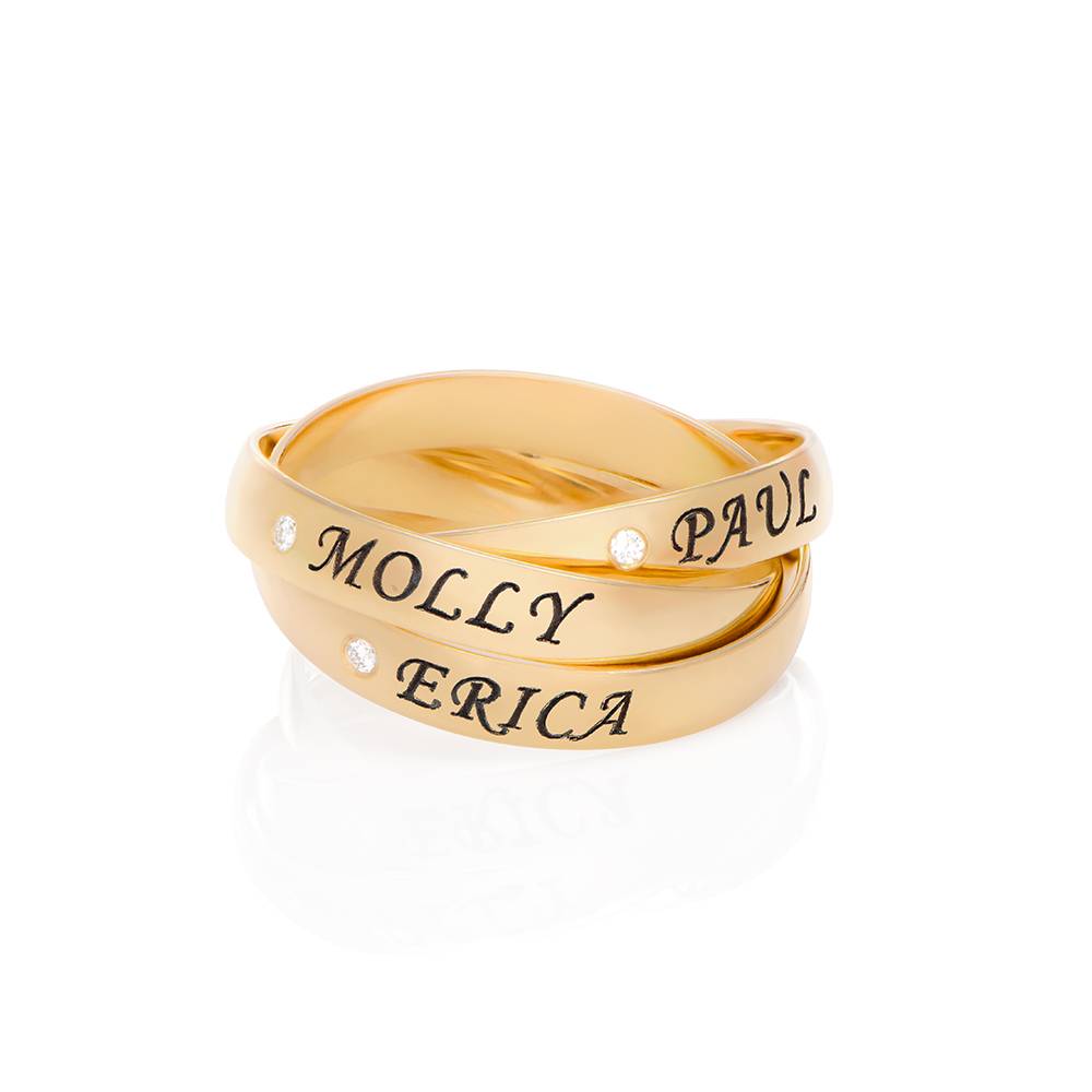 Anillo Ruso Charlize con 3 Anillos con Diamantes en Oro Blanco 10K-1 foto de producto