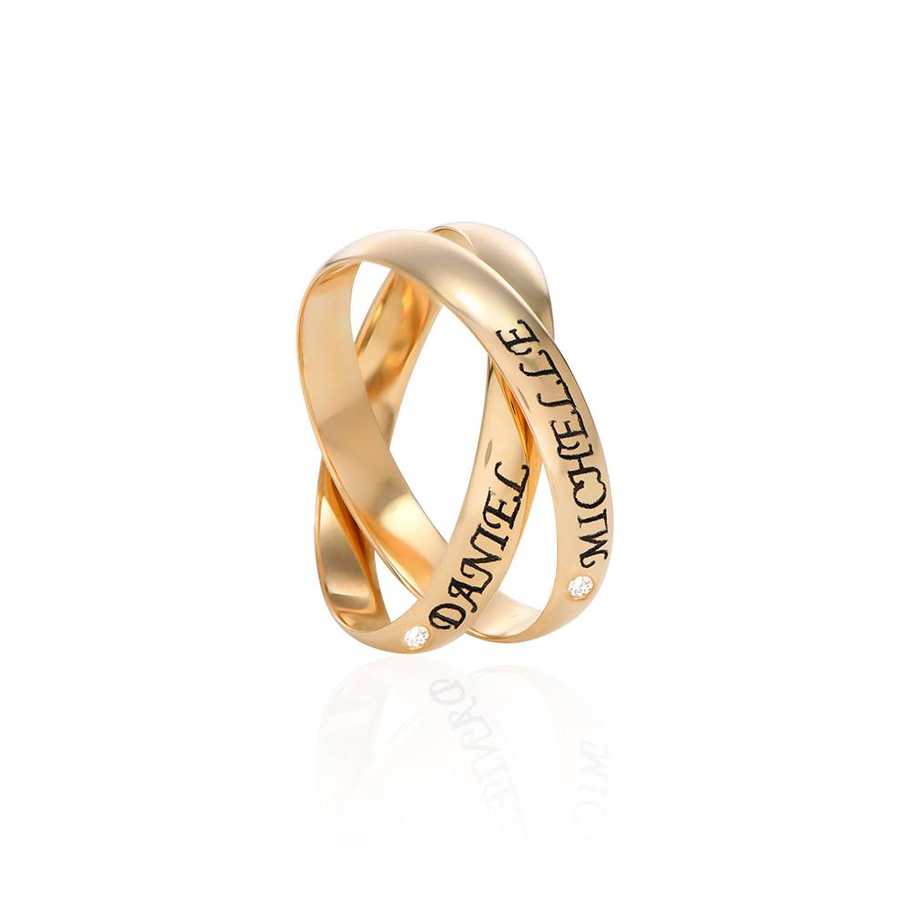 Anillo Ruso Charlize con 2 Anillos con Diamantes en Oro Blanco 10K-2 Anillo Ruso Charlize con 2 Anillos con Diamantes en Oro Blanco 10K-2 foto de producto