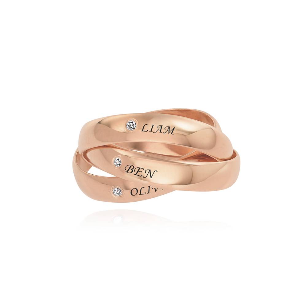 Anillo Ruso Charlize con 3 Anillos con Diamantes en Chapado de Oro Rosa-3 Anillo Ruso Charlize con 3 Anillos con Diamantes en Chapado de Oro Rosa-3 foto de producto