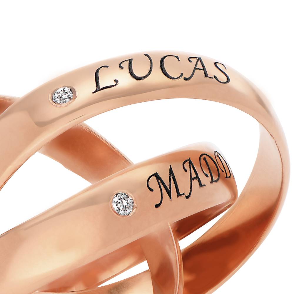 Anillo Ruso Charlize con 3 Anillos con Diamantes en Chapado de Oro Rosa-4 Anillo Ruso Charlize con 3 Anillos con Diamantes en Chapado de Oro Rosa-4 foto de producto