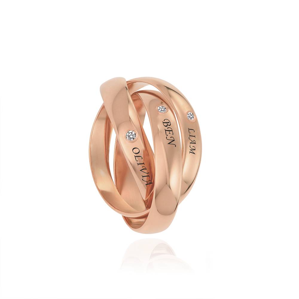 Anillo Ruso Charlize con 3 Anillos con Diamantes en Chapado de Oro Rosa-5 Anillo Ruso Charlize con 3 Anillos con Diamantes en Chapado de Oro Rosa-5 foto de producto