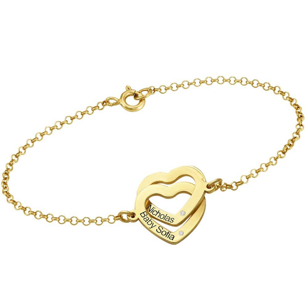 Pulsera Corazones Entrelazados Estilo Claire con Diamantes en Oro Amarillo 10K-1 Pulsera Corazones Entrelazados Estilo Claire con Diamantes en Oro Amarillo 10K-1 foto de producto