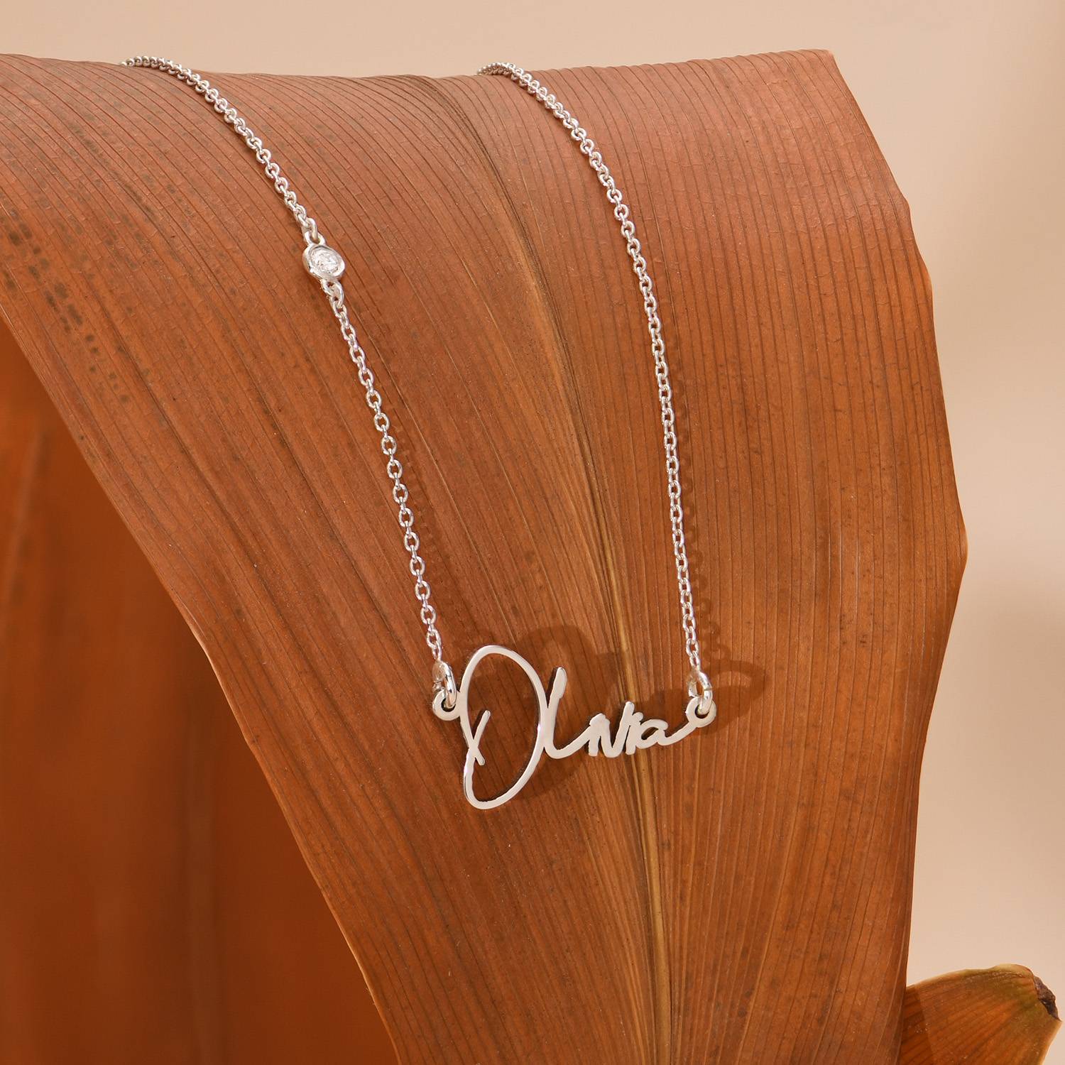 Collar con Nombre Paris Personalizado con Diamante en Plata Esterlina-2 foto de producto