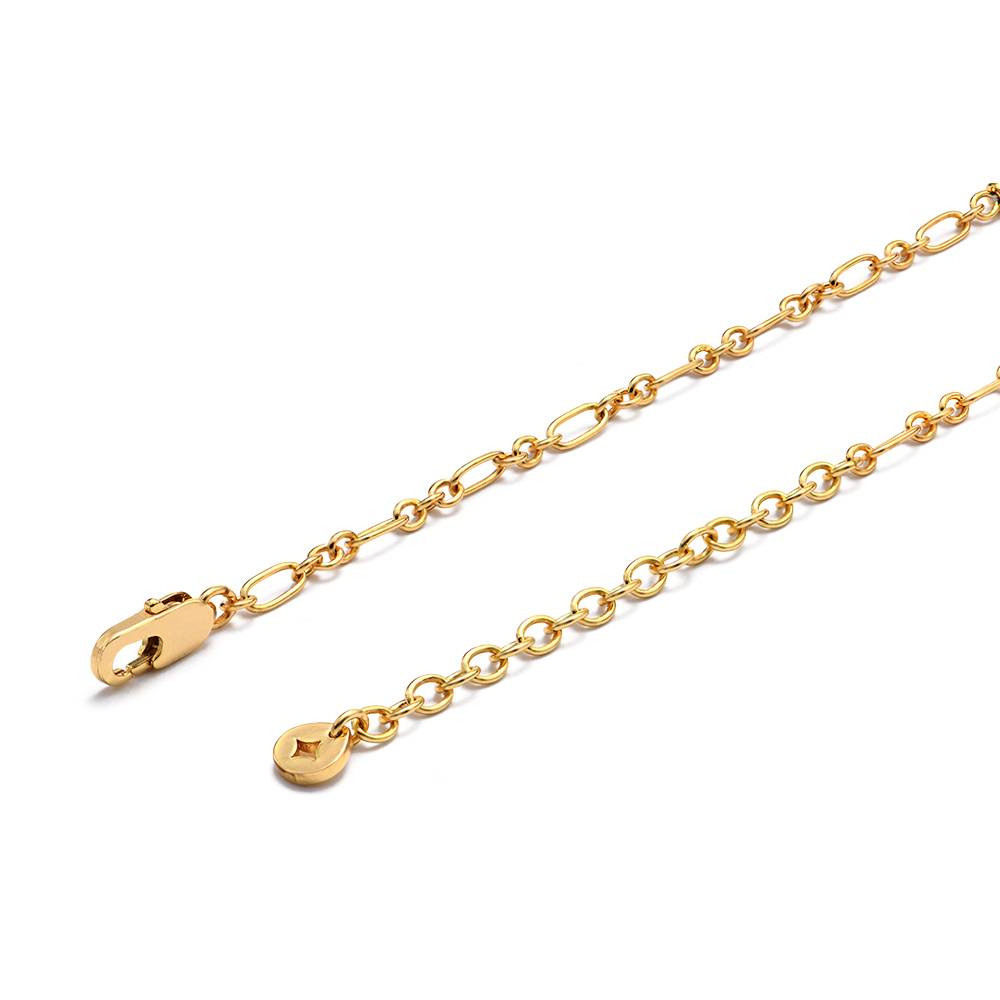 Collar Inicial Coastal Hamsa con Cuentas Semipreciosas en Latón Chapado en Oro de-4 Collar Inicial Coastal Hamsa con Cuentas Semipreciosas en Latón Chapado en Oro de-4 foto de producto