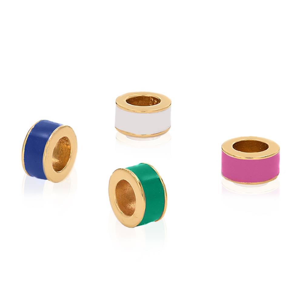 Cuentas de Esmalte de Colores en Vermeil de Oro-1 foto de producto